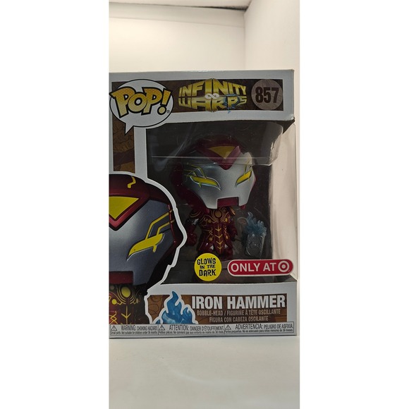 Funko Pop! Marvel Infinity Warps Iron Hammer #857‎ Target Exclusive GITD - Picture 1 of 7
